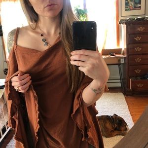 Say the Free draped top